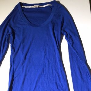 blue long sleeve Bozzolo top